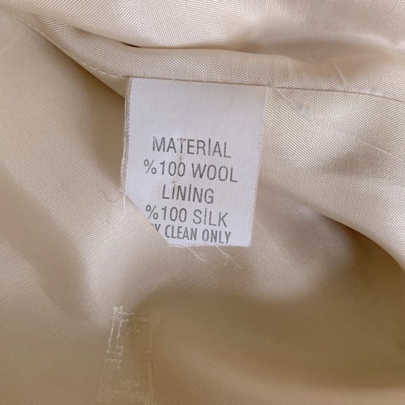 100% fine wool light pink blazer jacket collared single hook & eye closure US 12 - Picture 13 of 16